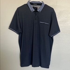 Denim & Flower Dark Blue Polo Shirt